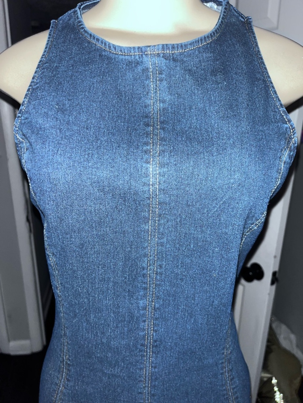 Hyfve Brand NEW Women’s Blue Denim corset dress. Bodycon midi. Medium
